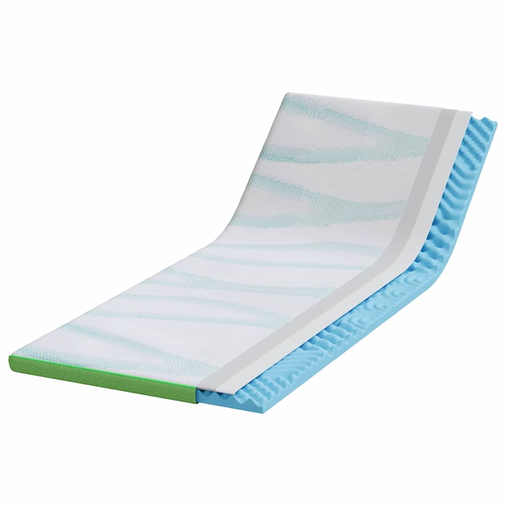 Matratzenauflage Weiß Und Grün Jacquard Stoff