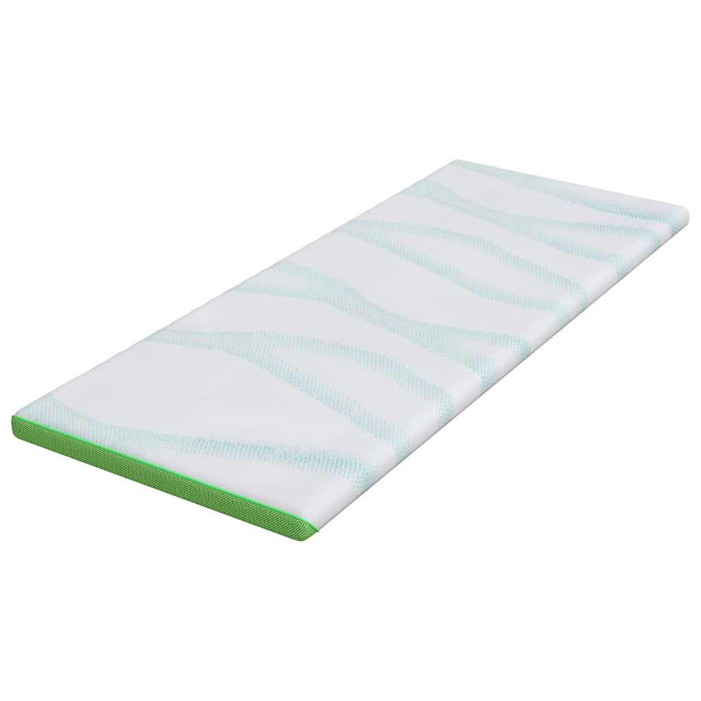 Matratzenauflage Weiß Und Grün Jacquard Stoff