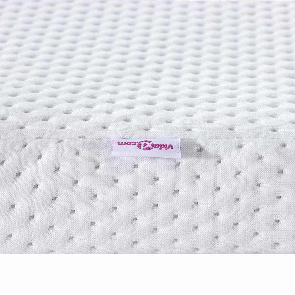 Matratzenauflage Weiß Jacquard Stoff