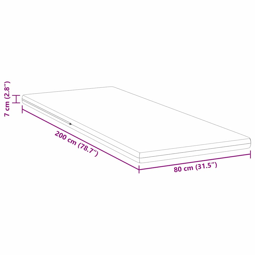 Matratzenauflage Weiß Jacquard-Stoff