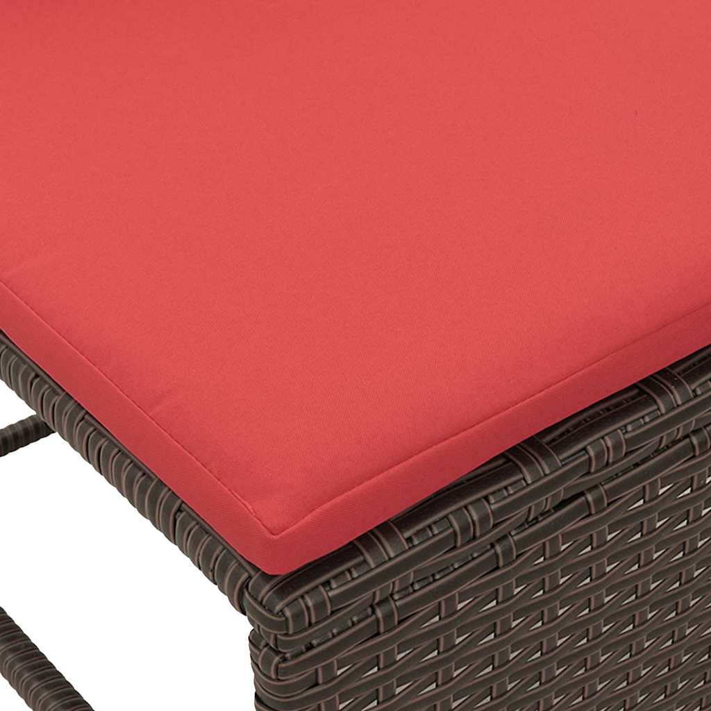 Gartensofa-Set Mit Kissen 6 Pcs Poly-Rattan