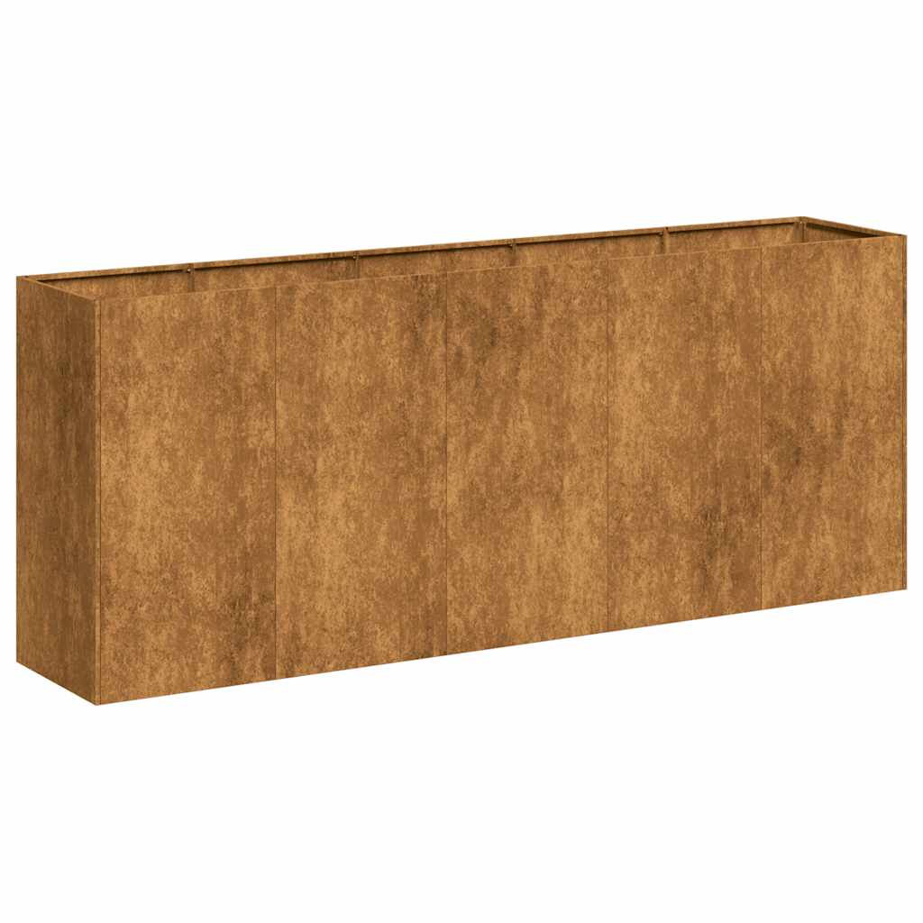 Pflanzkübel Rostig 200X40X80 Cm Wetterfester Stahl Verzinkter Stahl