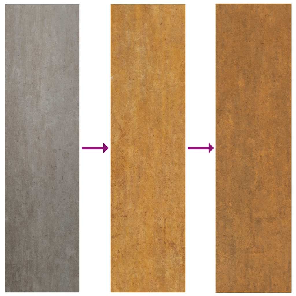 Pflanzkübel Rostig 200X40X80 Cm Wetterfester Stahl Verzinkter Stahl