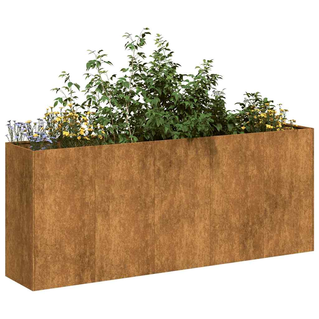 Pflanzkübel Rostig 200X40X80 Cm Wetterfester Stahl Verzinkter Stahl