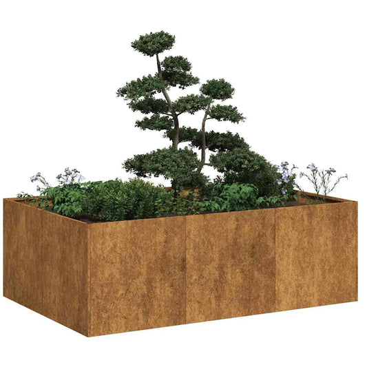 Pflanzkübel Rostig 120X80X40 Cm Wetterfester Stahl Verzinkter Stahl