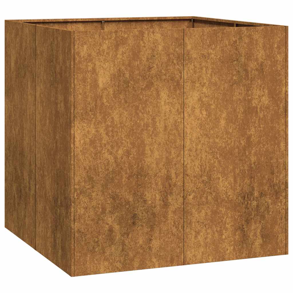 Pflanzkübel Rostig 80X80X80 Cm Wetterfester Stahl Verzinkter Stahl