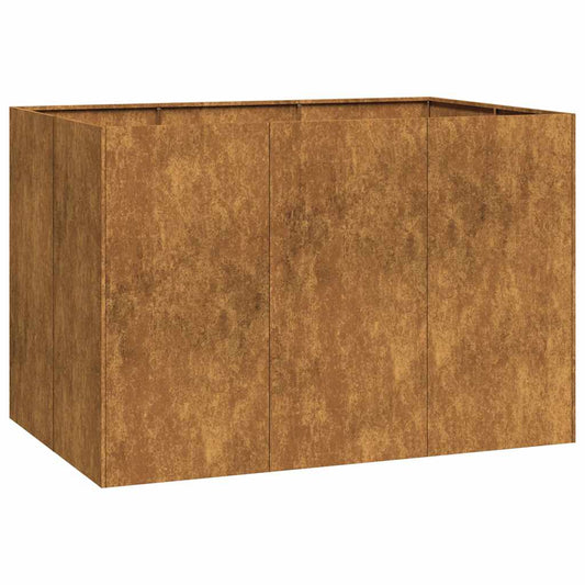 Pflanzkübel Rostig 120X80X80 Cm Wetterfester Stahl Verzinkter Stahl