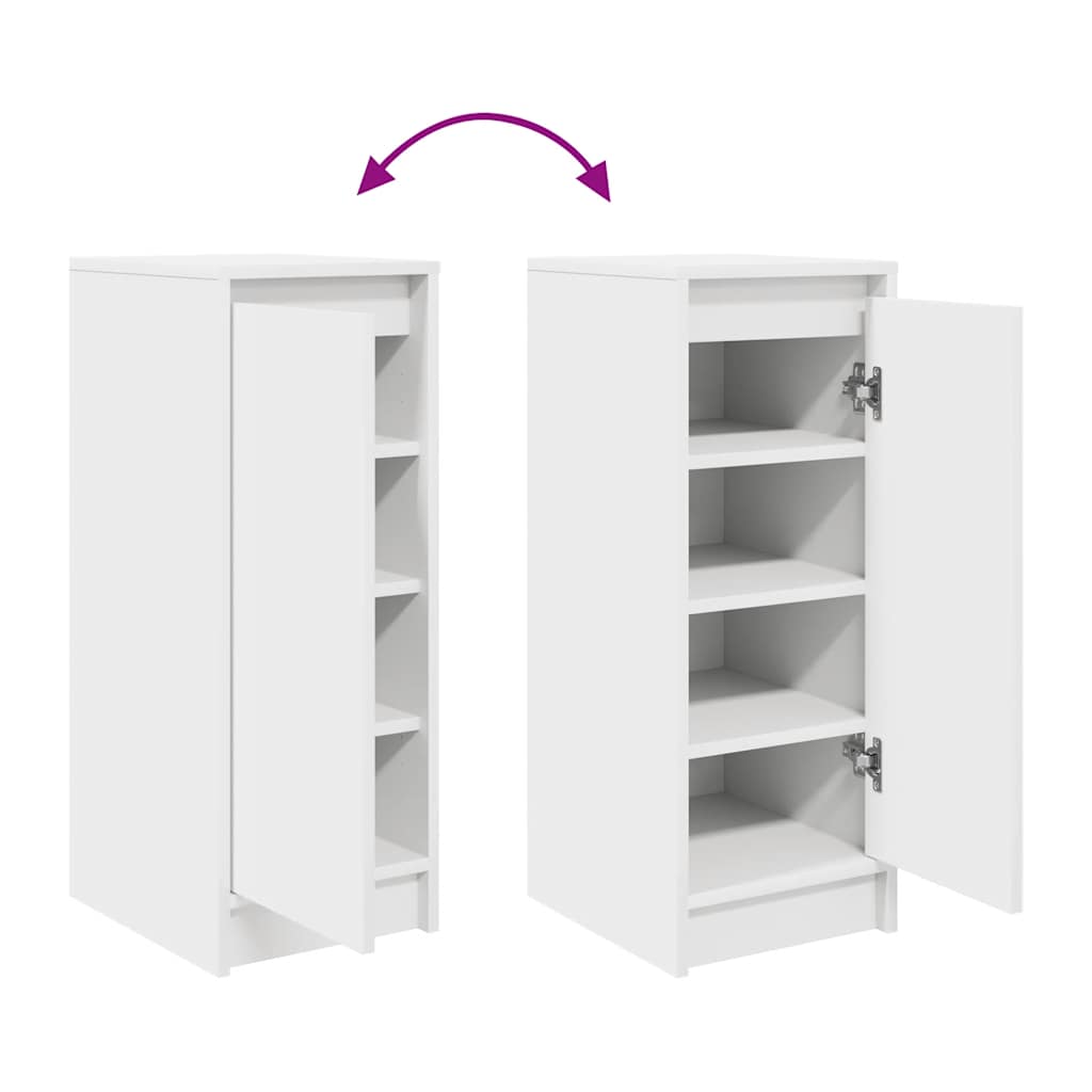 Schuhschrank 29,5X34X76 Cm Holzwerkstoff Weiß
