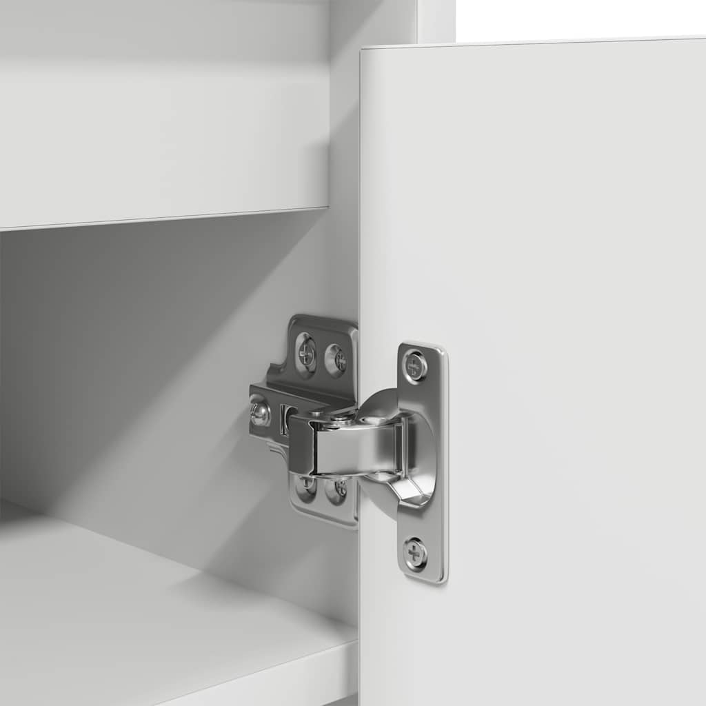 Schuhschrank 29,5X34X76 Cm Holzwerkstoff Weiß