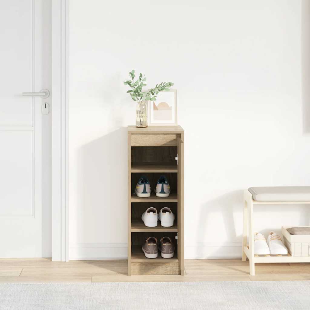 Schuhschrank Sonoma-Eiche 29,5X34X76 Cm Holzwerkstoff Sonoma Eiche