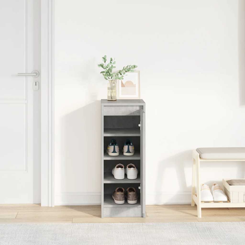 Schuhschrank 29,5X34X76 Cm Holzwerkstoff Betongrau