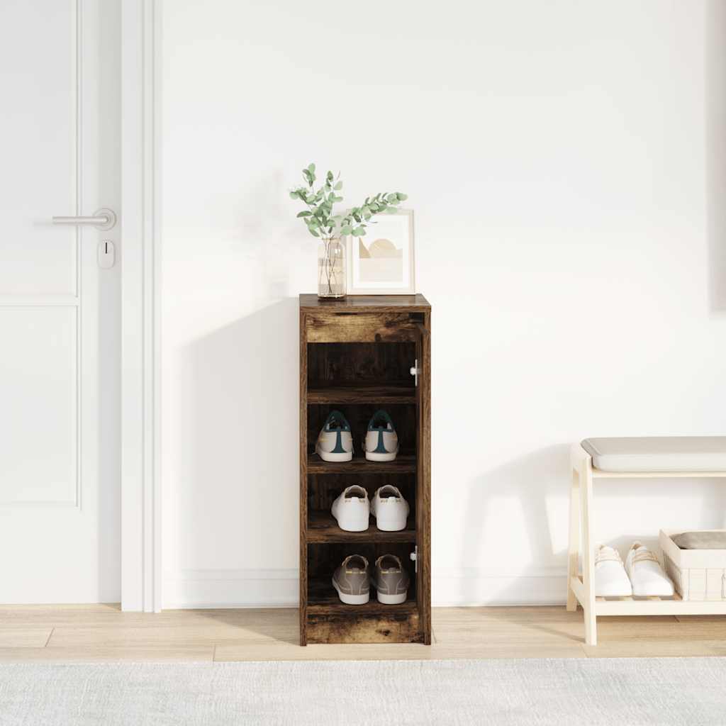 Schuhschrank 29,5X34X76 Cm Holzwerkstoff Räuchereiche
