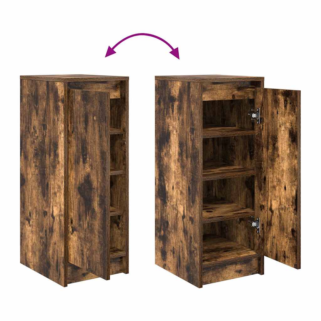 Schuhschrank 29,5X34X76 Cm Holzwerkstoff Räuchereiche