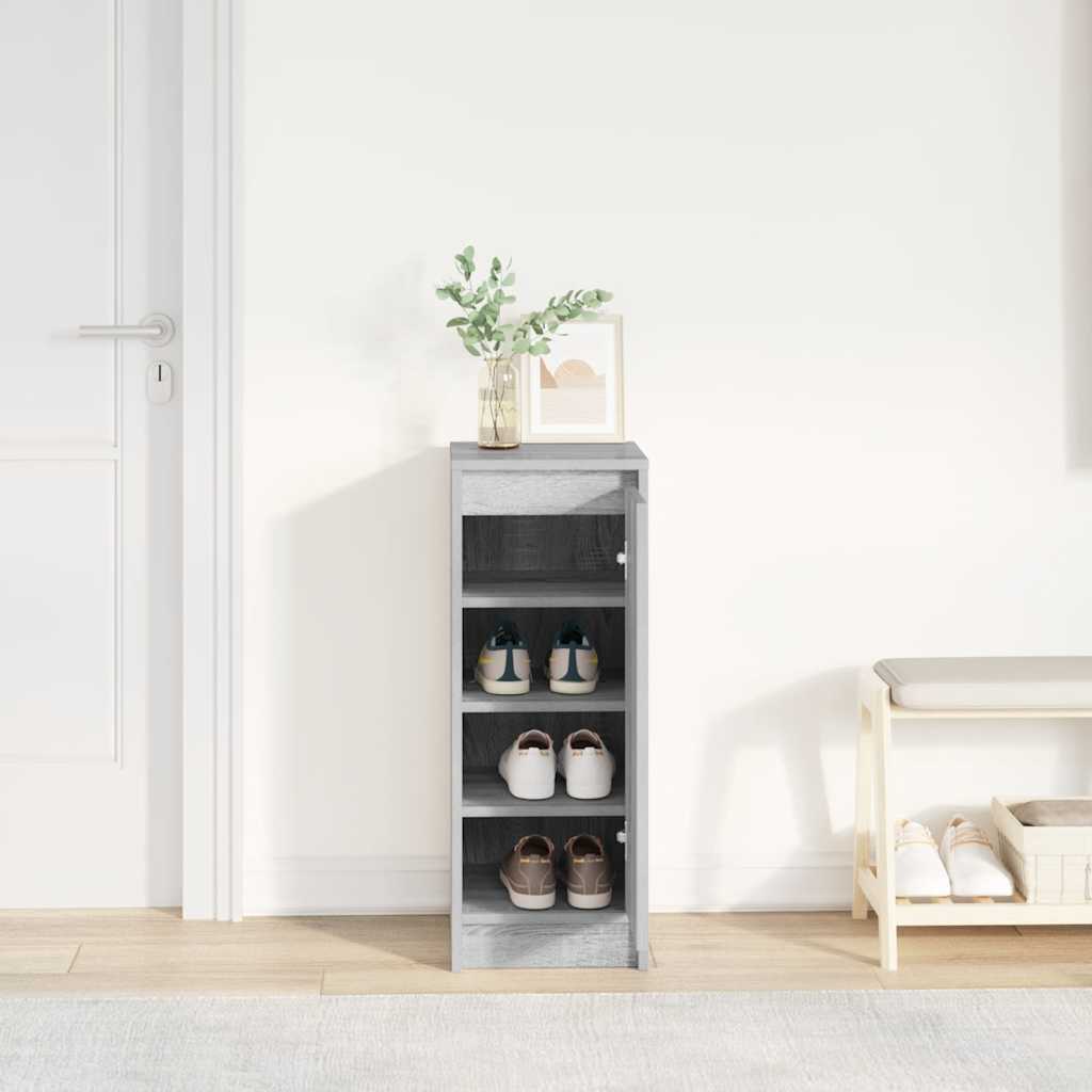 Schuhschrank 29,5X34X76 Cm Holzwerkstoff Grau Sonoma