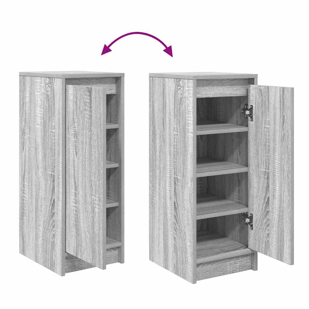 Schuhschrank 29,5X34X76 Cm Holzwerkstoff Grau Sonoma
