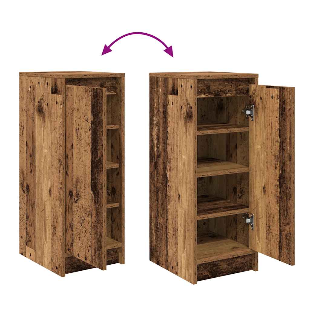 Schuhschrank -Optik 29,5X34X76 Cm Holzwerkstoff Altholz