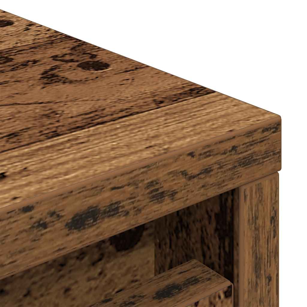 Schuhschrank -Optik 29,5X34X76 Cm Holzwerkstoff Altholz