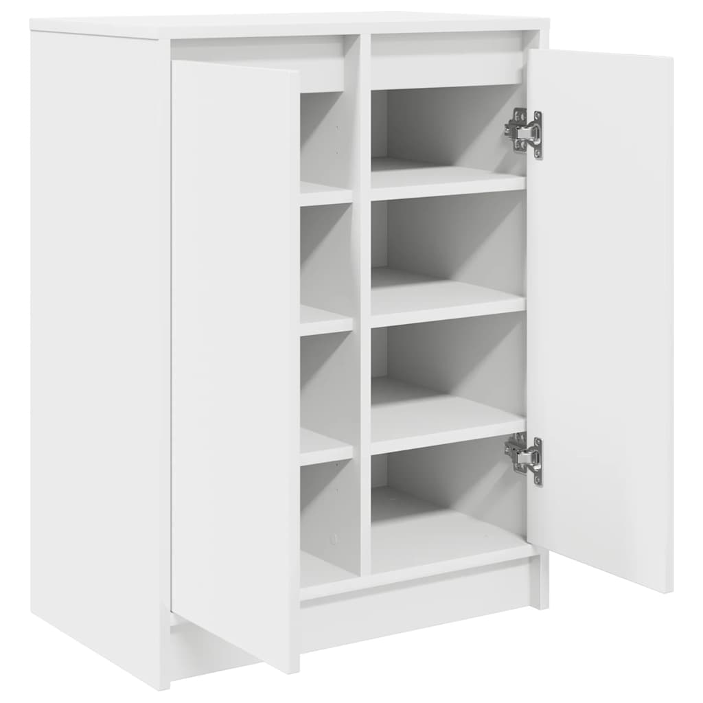 Schuhschrank 57X34X76 Cm Holzwerkstoff Weiß