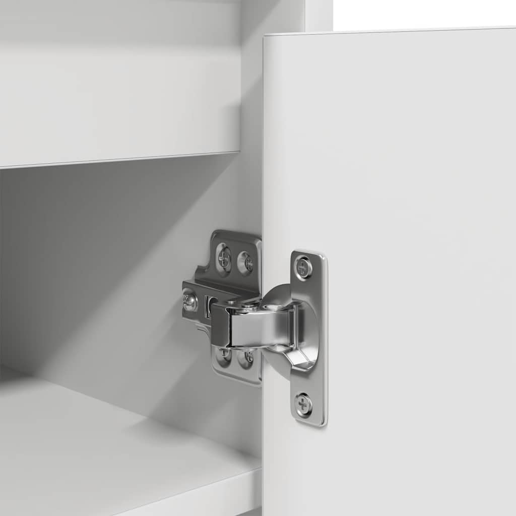 Schuhschrank 57X34X76 Cm Holzwerkstoff Weiß