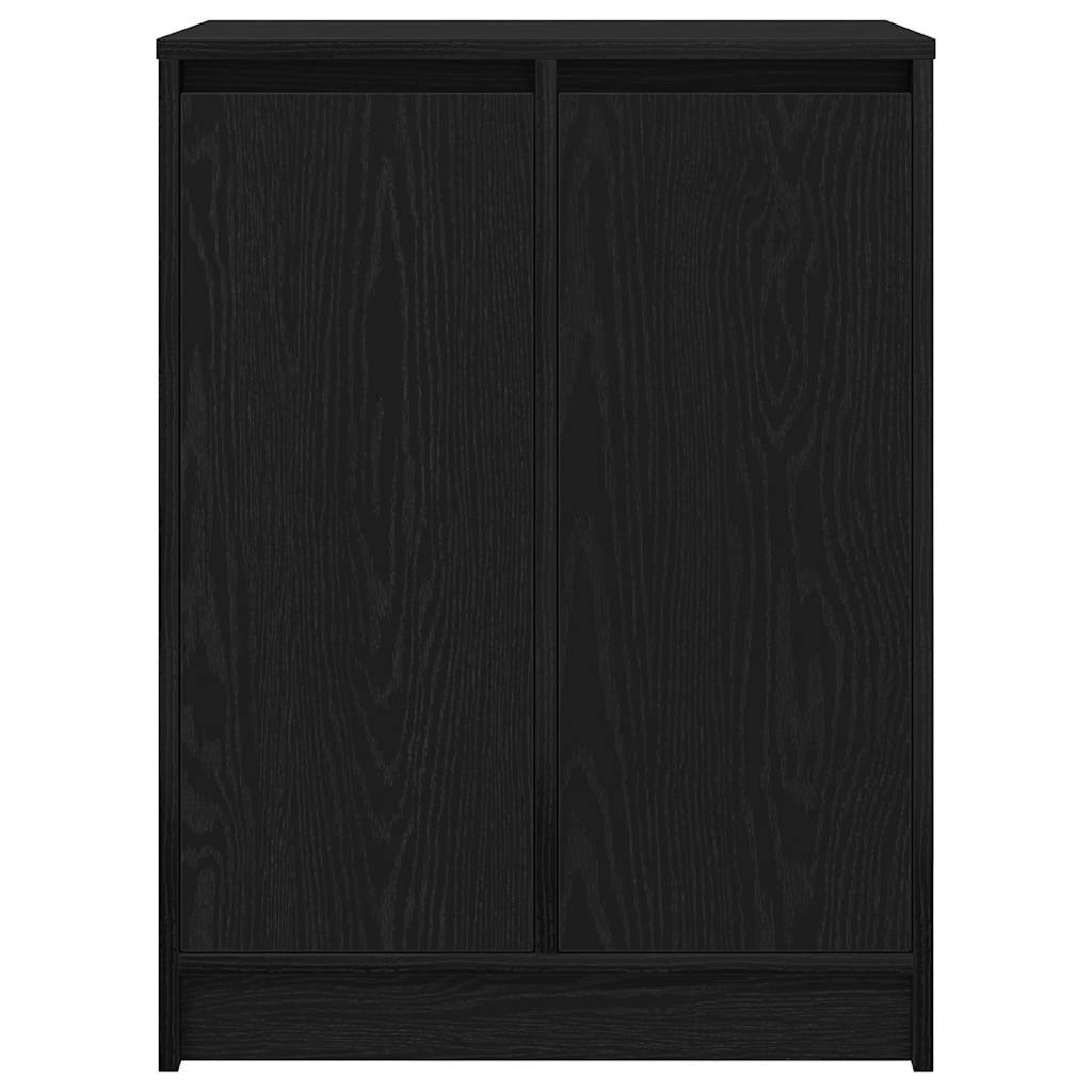 Schuhschrank Schwarz Eichen-Optik 57X34X76 Cm Holzwerkstoff Schwarze Eiche