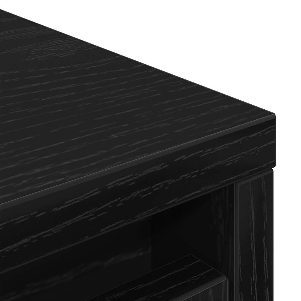 Schuhschrank Schwarz Eichen-Optik 57X34X76 Cm Holzwerkstoff Schwarze Eiche