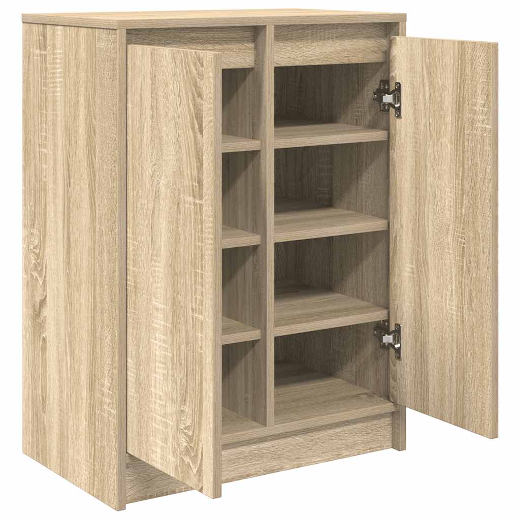Schuhschrank Sonoma-Eiche 57X34X76 Cm Holzwerkstoff Sonoma Eiche