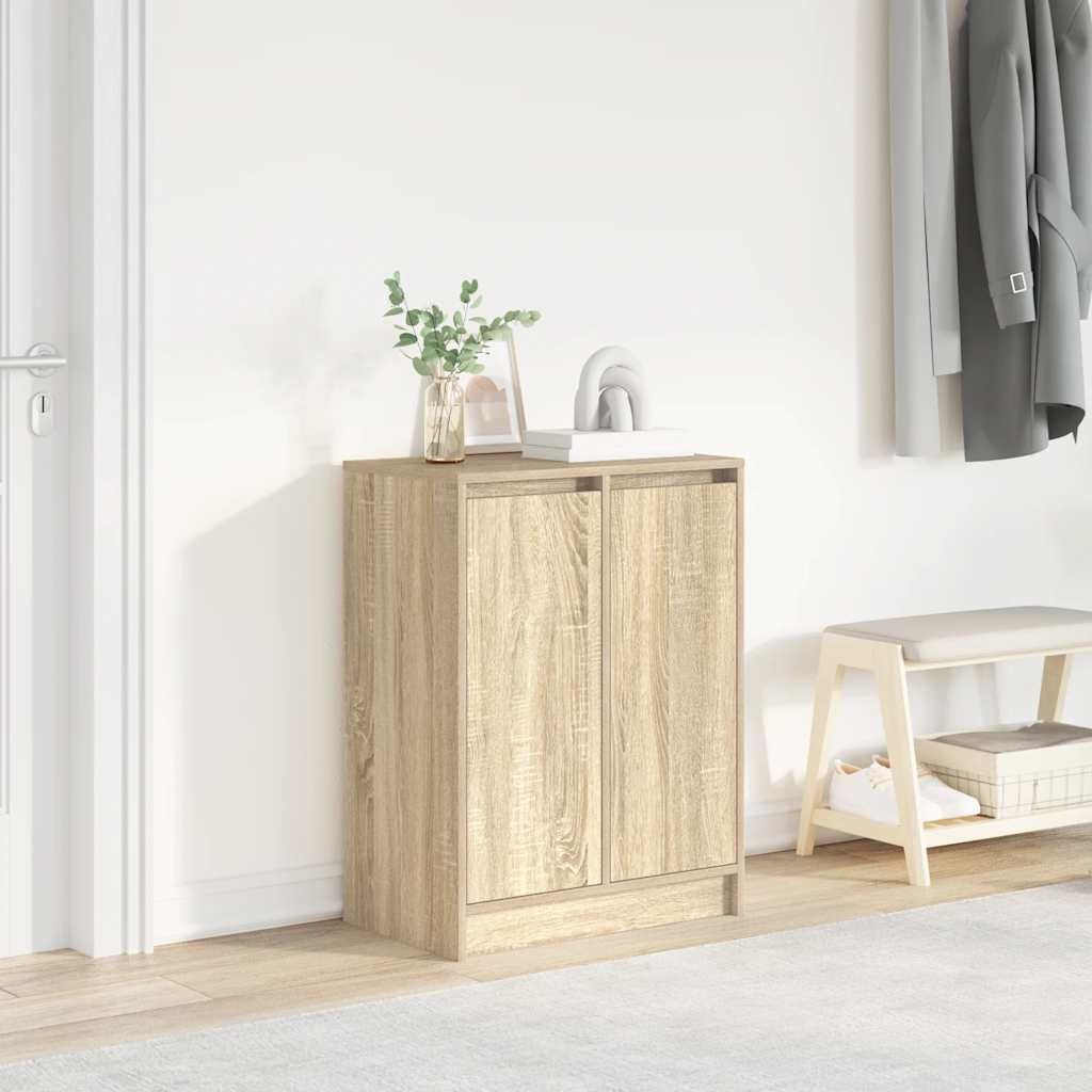 Schuhschrank Sonoma-Eiche 57X34X76 Cm Holzwerkstoff Sonoma Eiche