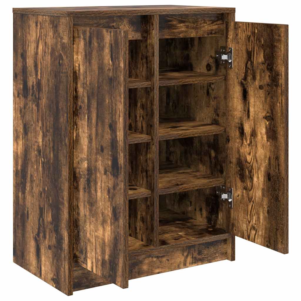 Schuhschrank 57X34X76 Cm Holzwerkstoff Räuchereiche