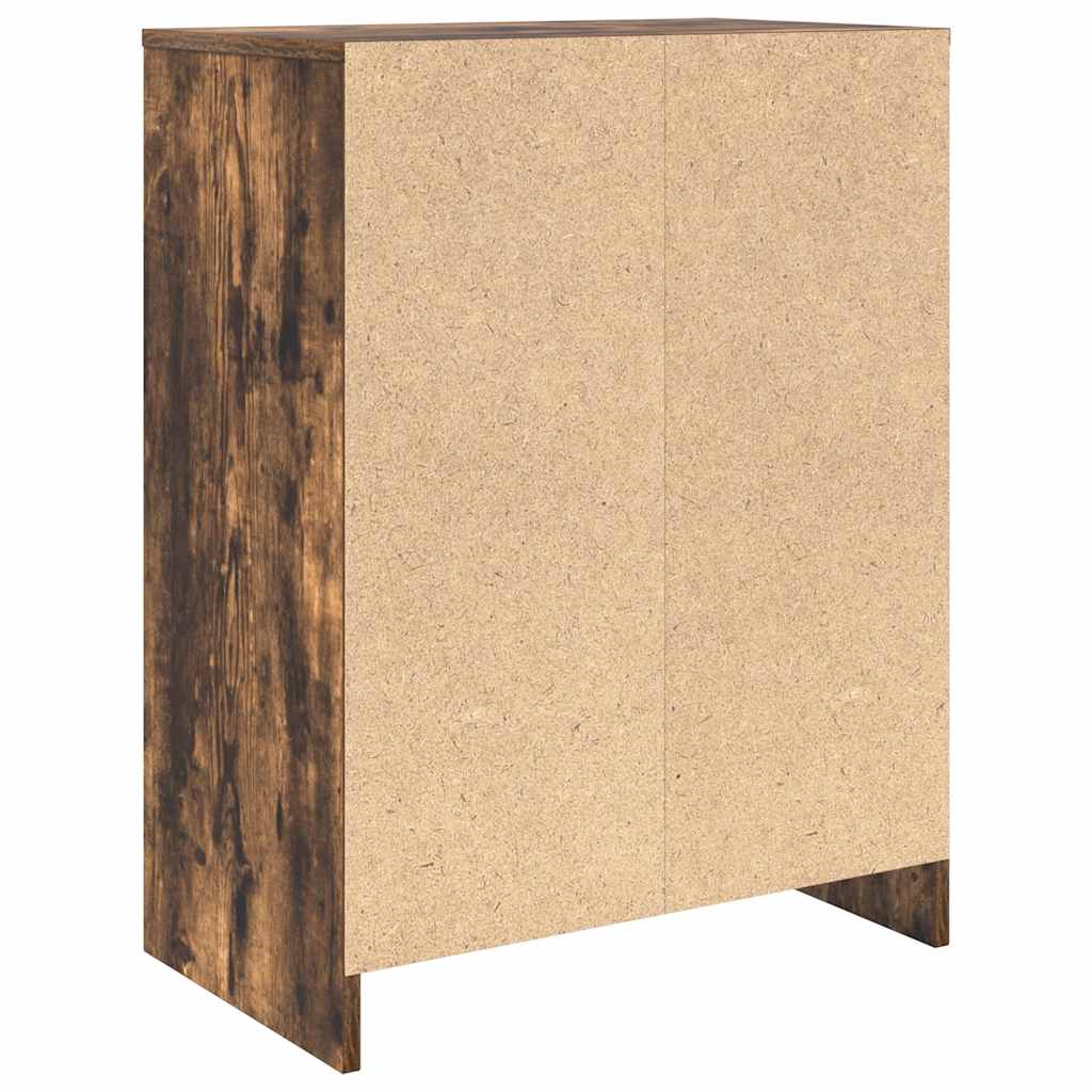 Schuhschrank 57X34X76 Cm Holzwerkstoff Räuchereiche