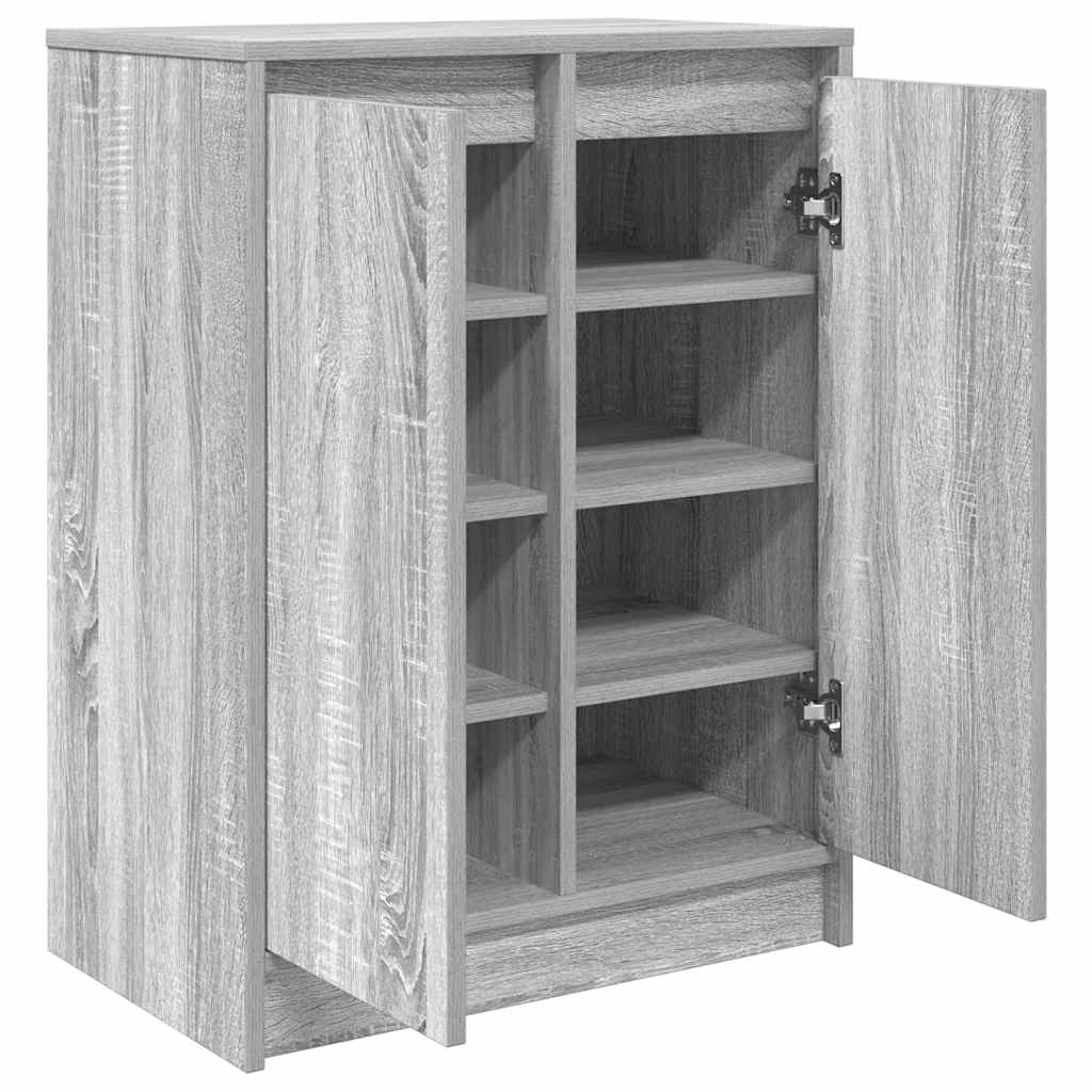 Schuhschrank 57X34X76 Cm Holzwerkstoff Grau Sonoma