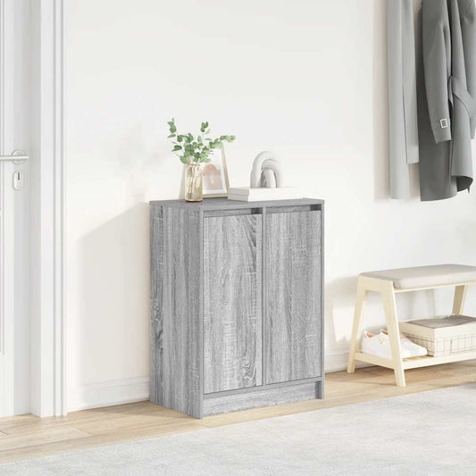 Schuhschrank 57X34X76 Cm Holzwerkstoff Grau Sonoma