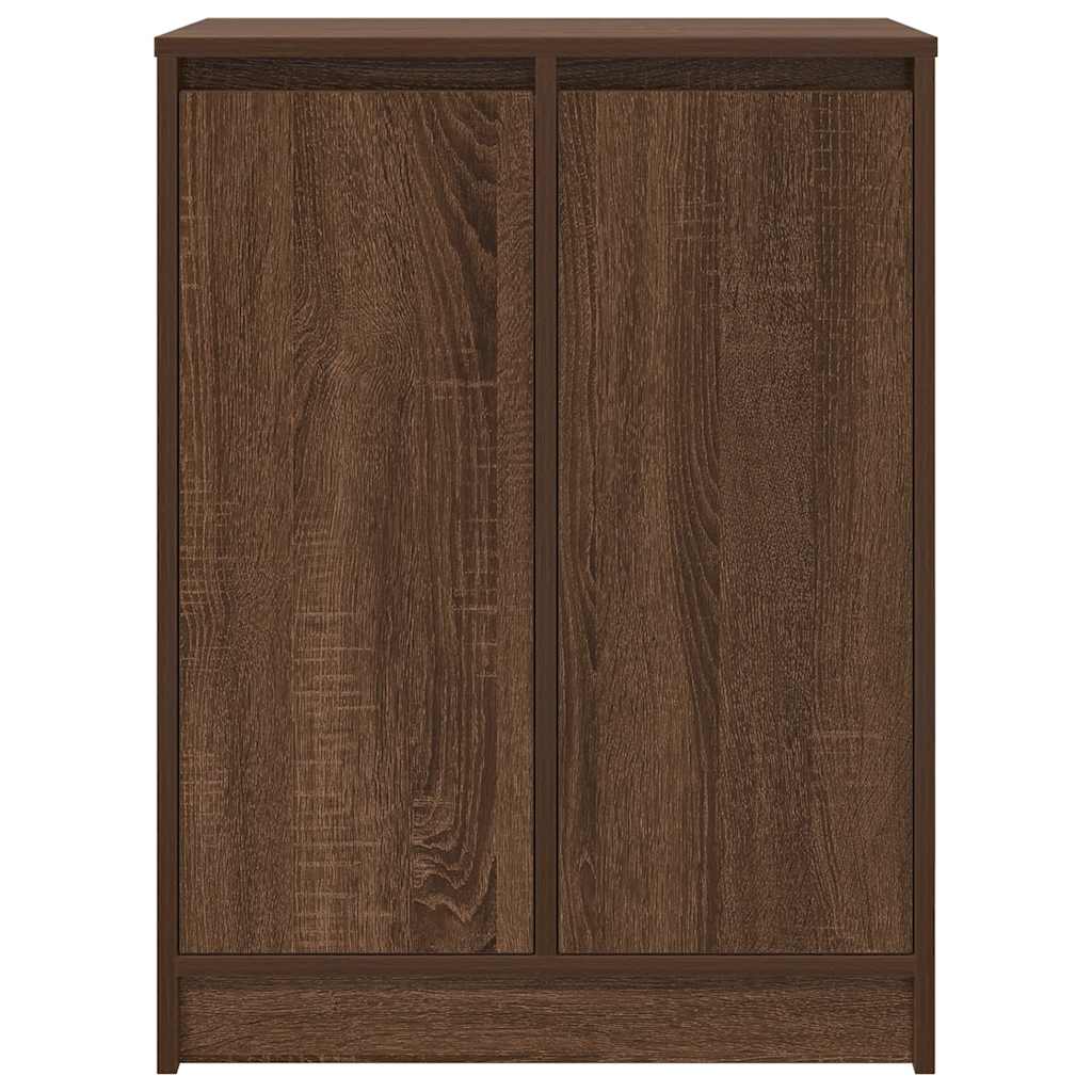 Schuhregal Braun Eichen-Optik 57X34X76 Cm Holzwerkstoff Braune Eiche