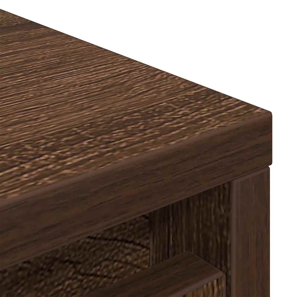 Schuhregal Braun Eichen-Optik 57X34X76 Cm Holzwerkstoff Braune Eiche