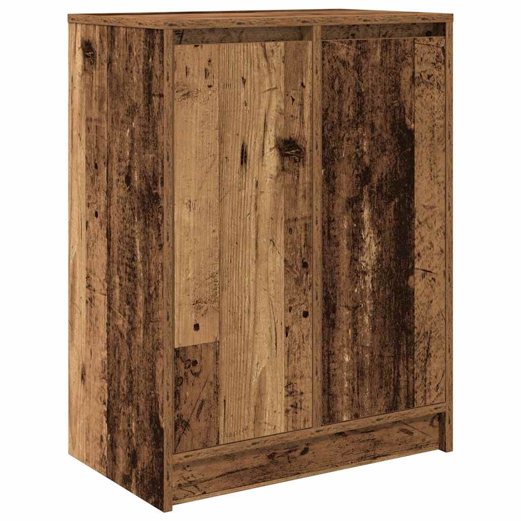 Schuhschrank -Optik 57X34X76 Cm Holzwerkstoff Altholz
