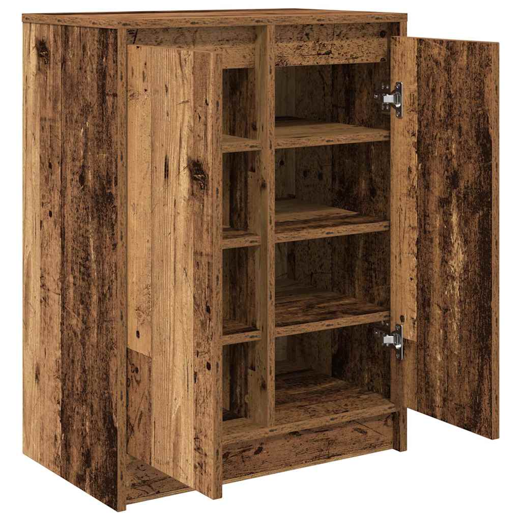 Schuhschrank -Optik 57X34X76 Cm Holzwerkstoff Altholz