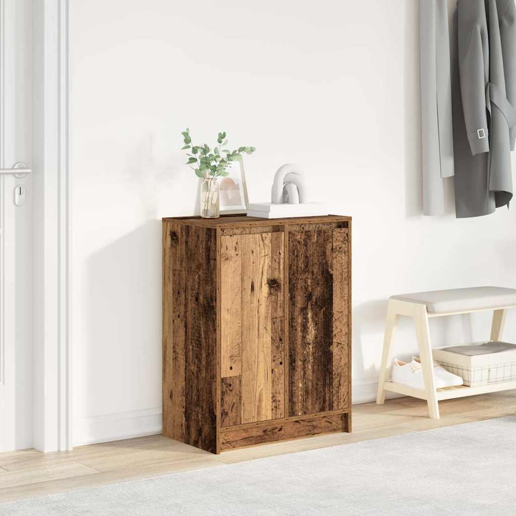 Schuhschrank -Optik 57X34X76 Cm Holzwerkstoff Altholz