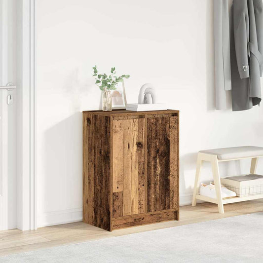 Schuhschrank -Optik 57X34X76 Cm Holzwerkstoff Altholz