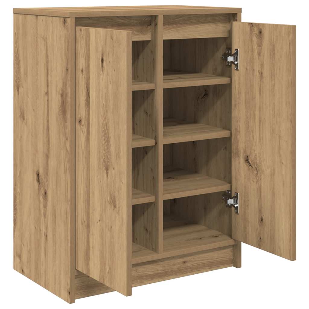 Schuhschrank 57X34X76 Cm Holzwerkstoff Artisan-Eiche