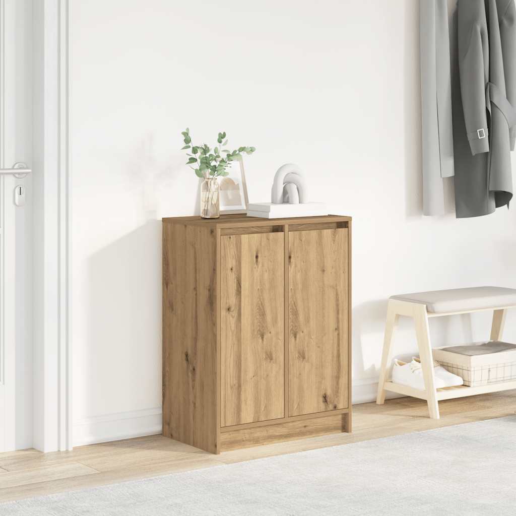 Schuhschrank 57X34X76 Cm Holzwerkstoff Artisan-Eiche