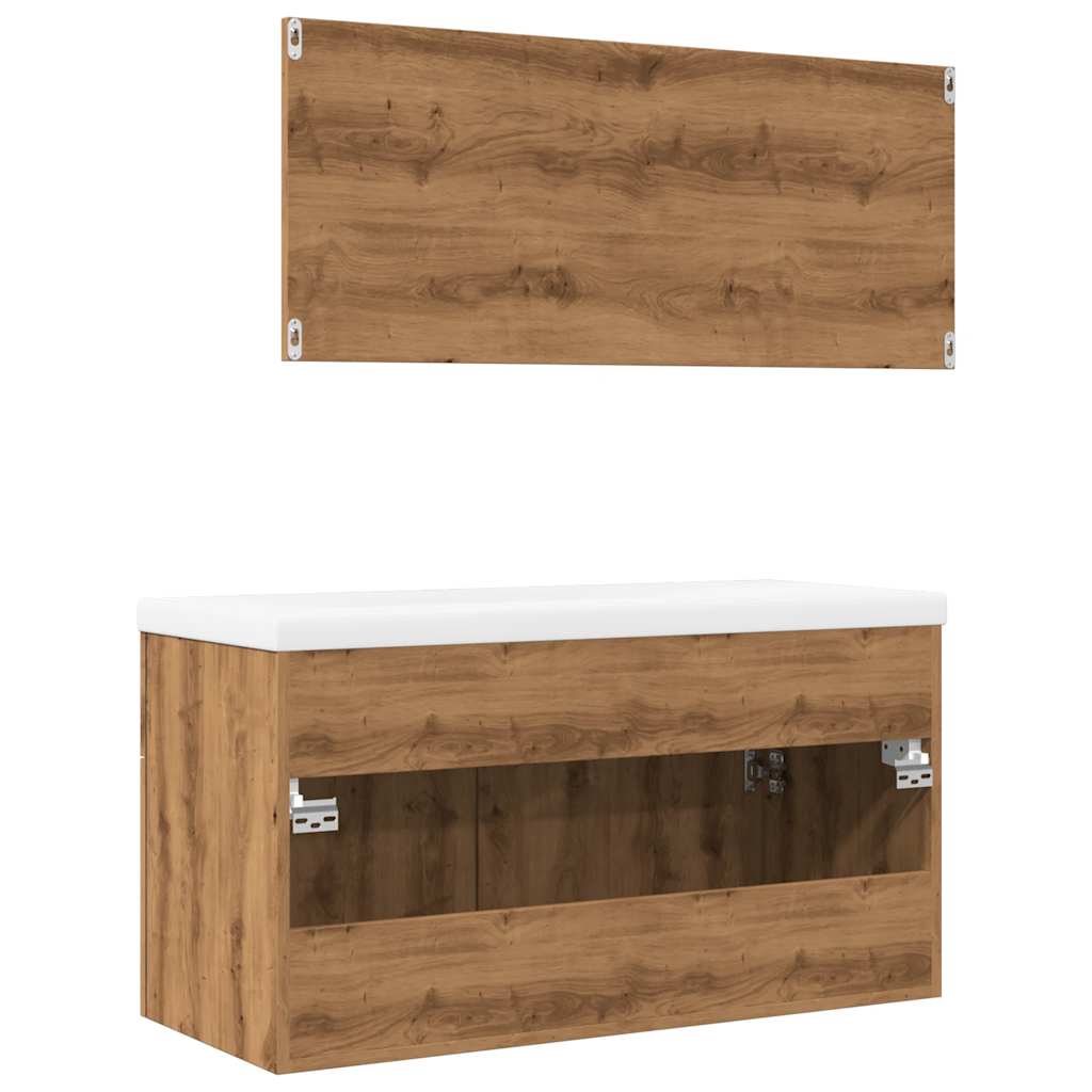 3-Tlg. Badmöbel-Set Holzwerkstoff