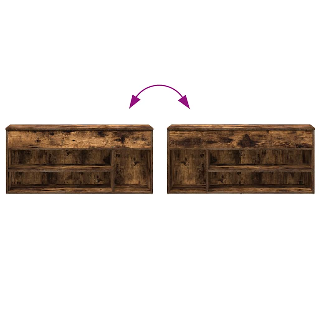 Schuhbank 102X30,5X45 Cm Holzwerkstoff Räuchereiche