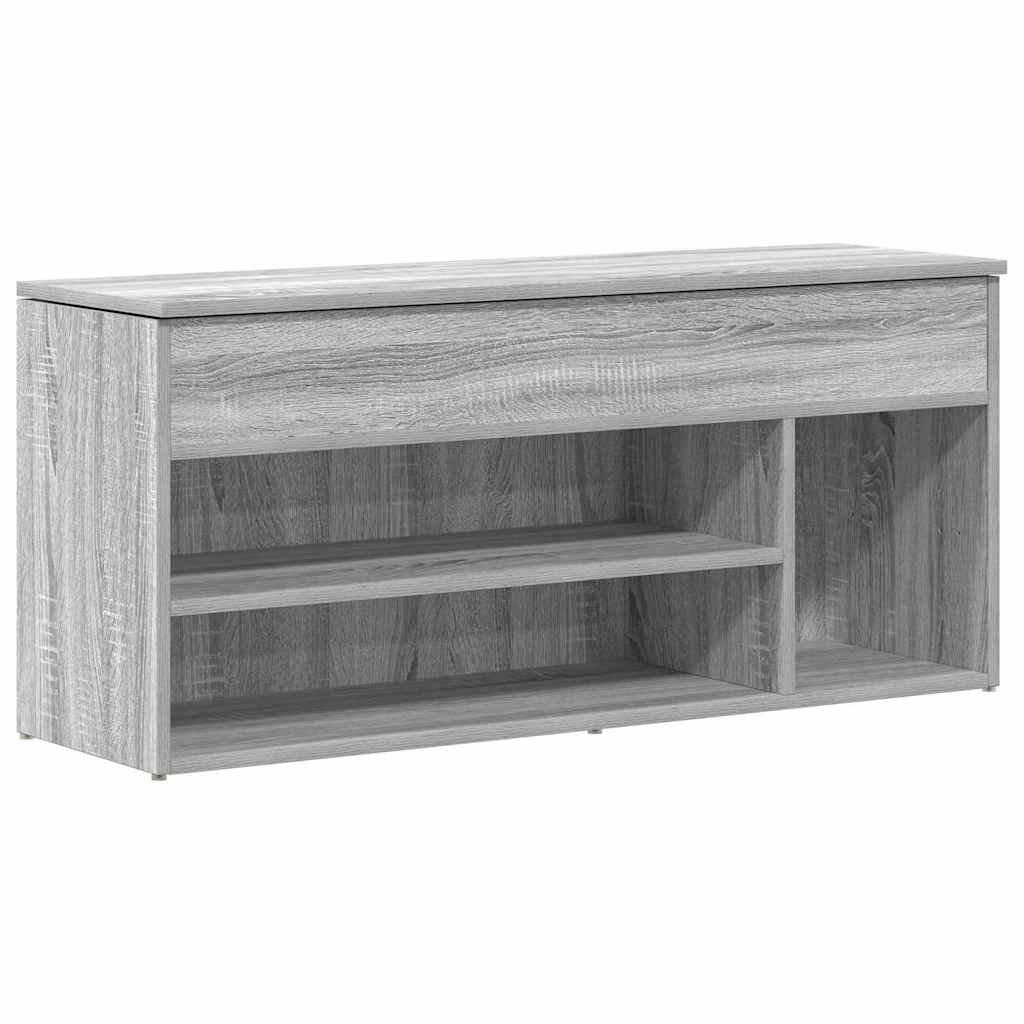 Schuhbank 102X30,5X45 Cm Holzwerkstoff Grau Sonoma