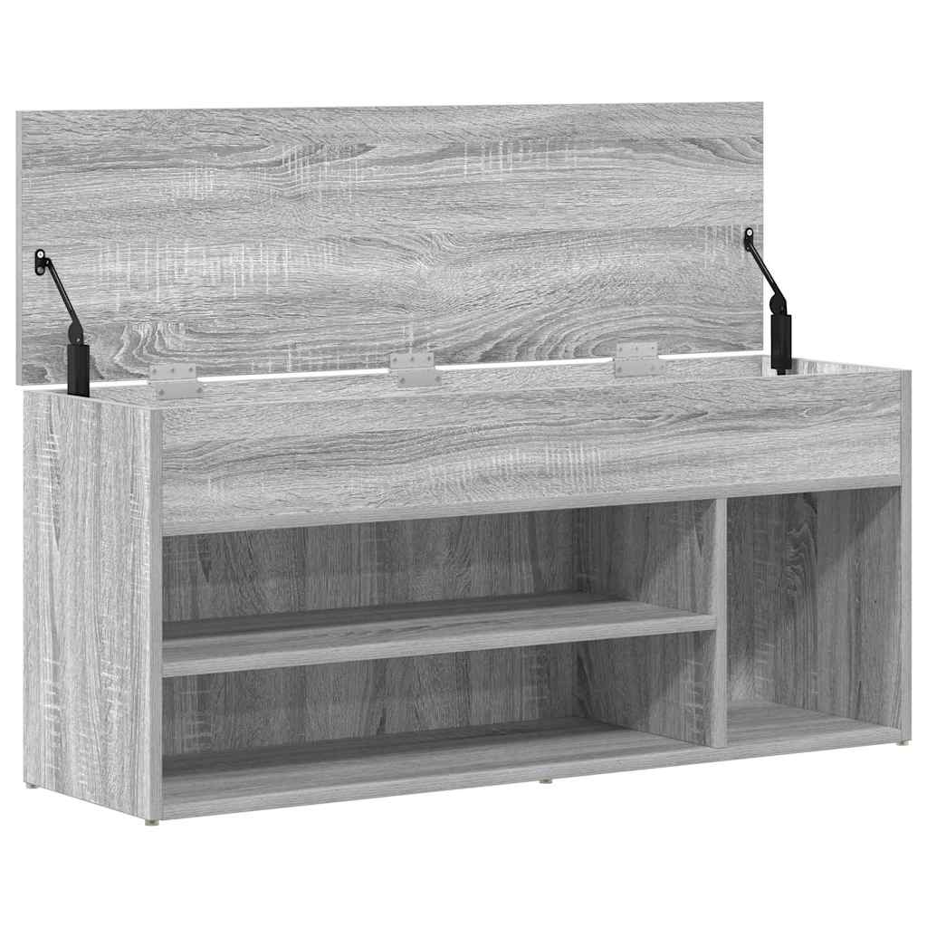 Schuhbank 102X30,5X45 Cm Holzwerkstoff Grau Sonoma