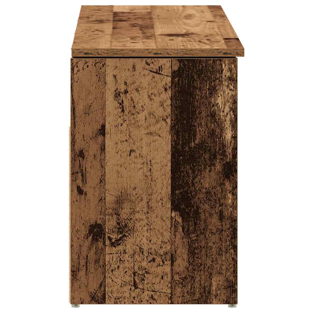 Schuhbank -Optik 102X30,5X45 Cm Holzwerkstoff Altholz