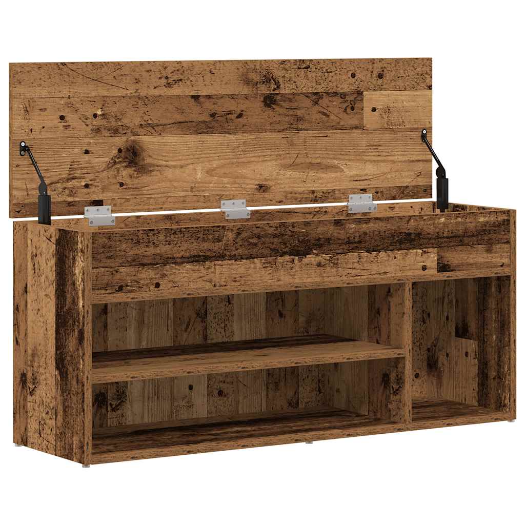 Schuhbank -Optik 102X30,5X45 Cm Holzwerkstoff Altholz
