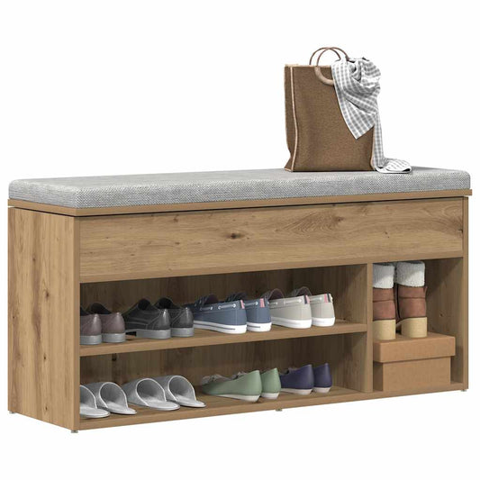Schuhbank 102X30,5X45 Cm Holzwerkstoff Artisan-Eiche