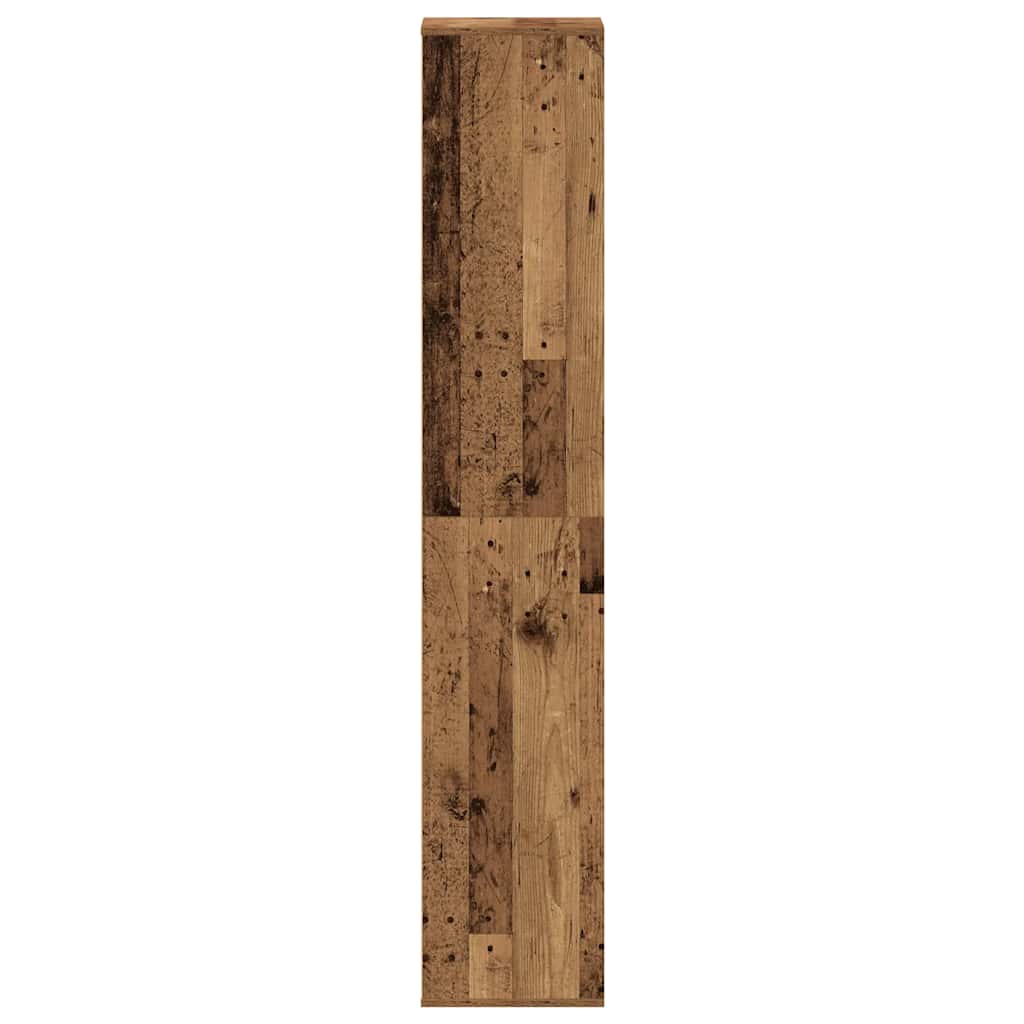 Schuhschrank -Optik 54X34X183 Cm Holzwerkstoff Altholz