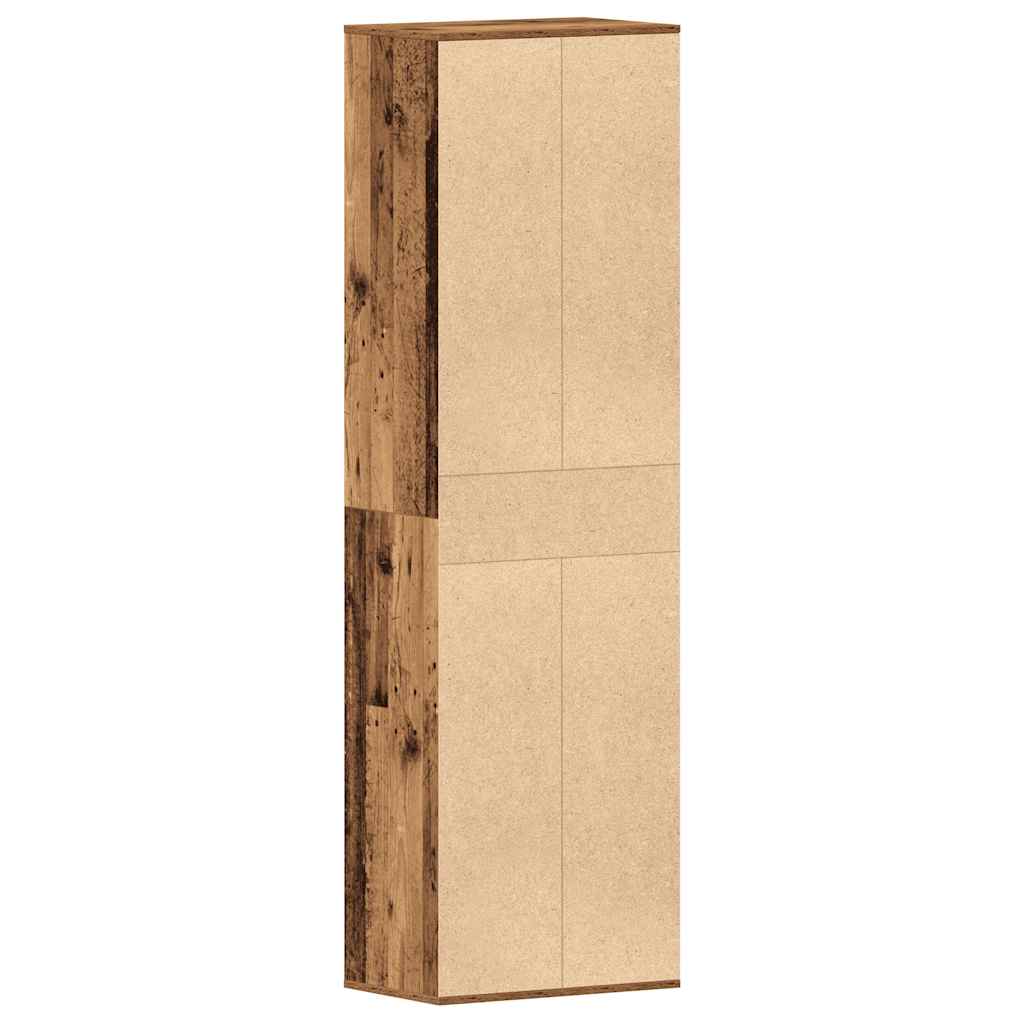 Schuhschrank -Optik 54X34X183 Cm Holzwerkstoff Altholz