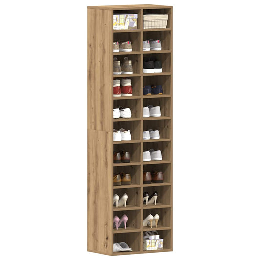 Schuhschrank Artisan-Eiche 54X34X183 Cm Holzwerkstoff Artisian Oak