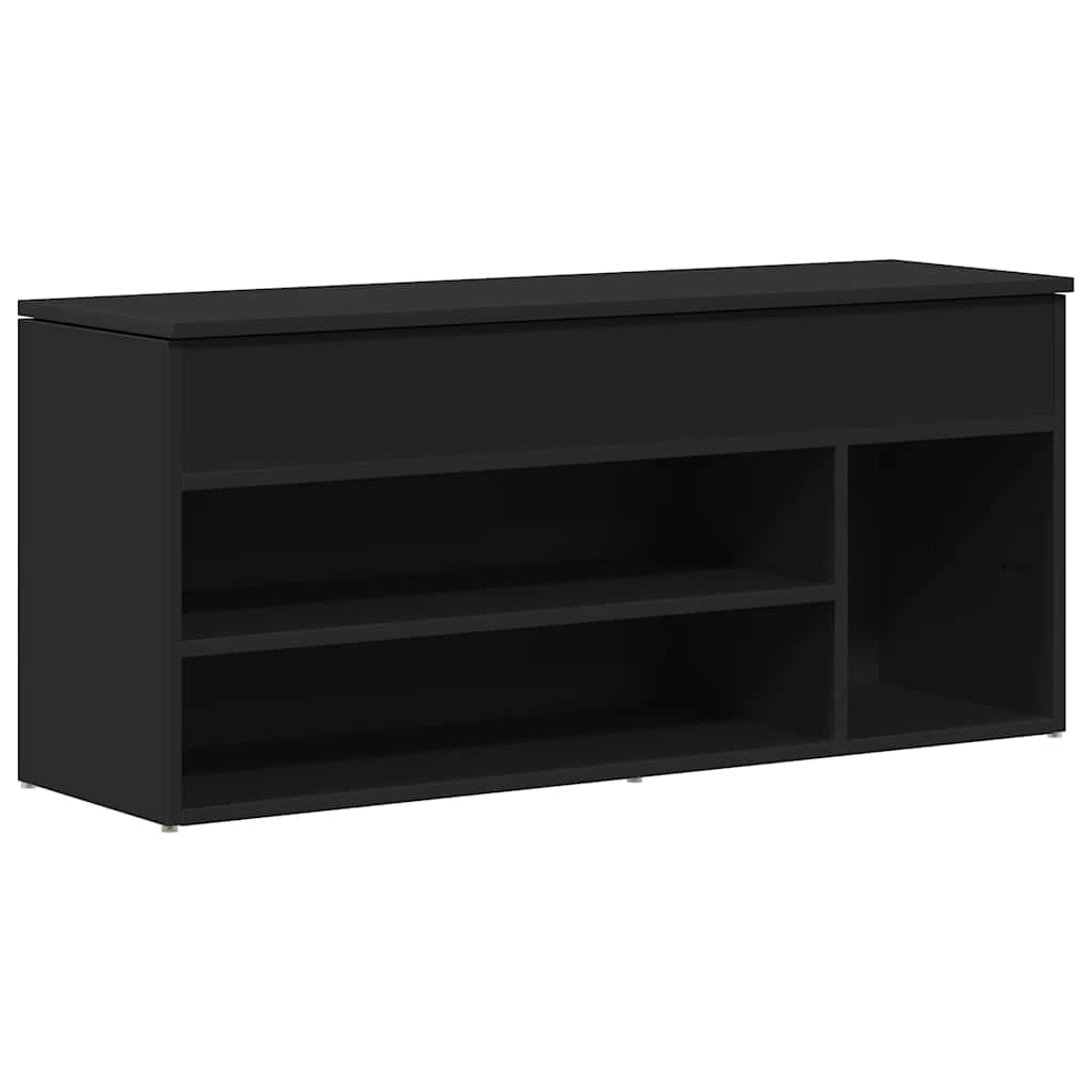 Schuhbank 102X30,5X45 Cm Holzwerkstoff Schwarz